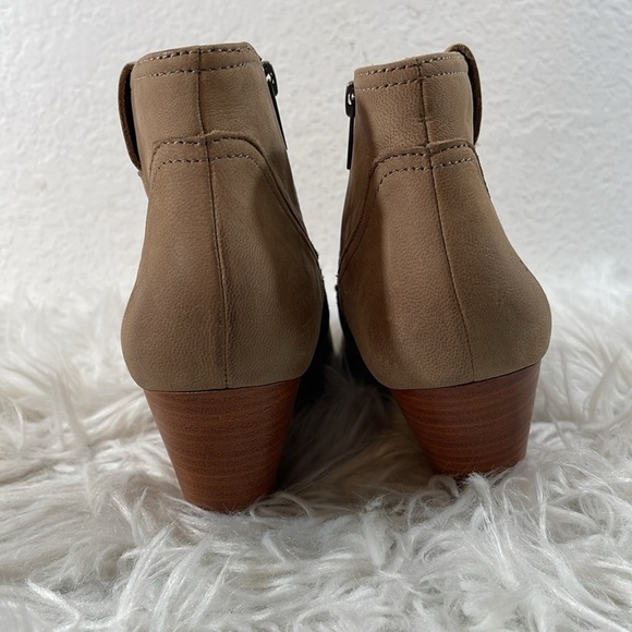 FRYE Reina Bootie 79258 Leather Brown Nubuck Slip On Ankle Booties Boots Sz 8.5 - Picture 5 of 16